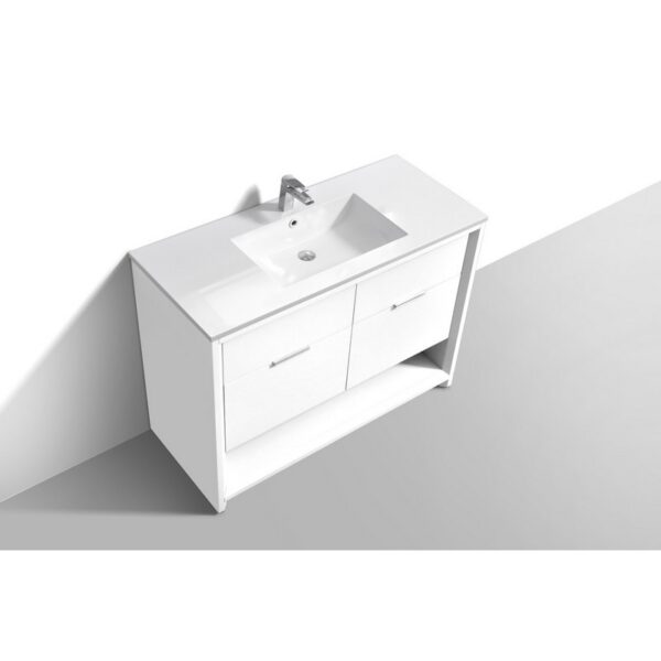 Kubebath NUDO48S Nudo 48 Inch Single Sink Modern Bathroom Vanity