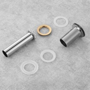 Kubebath P101NO-BN Solid Brass Pop-Up Drain NO Overflow in Brush Nickel