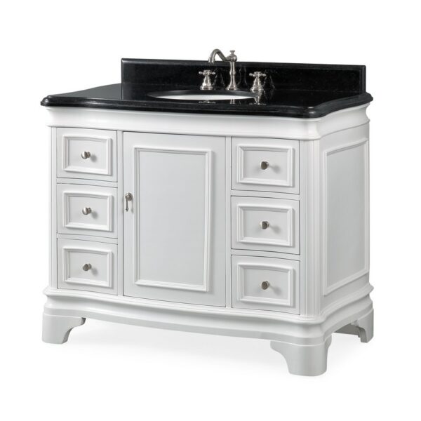 Chans Furniture Q1044W-GT 42 Inches Benton Collection Sesto Bathroom Vanity In White