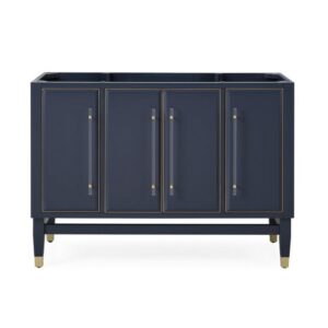 Chans Furniture Q169NB-48QT Bertone 48 Inch Bathroom Sink Vanity - Navy Blue