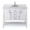 Chans Furniture QT-7220-W42 42 Inches Tennant Brand Single Sink Bathroom Vanity In White Finish