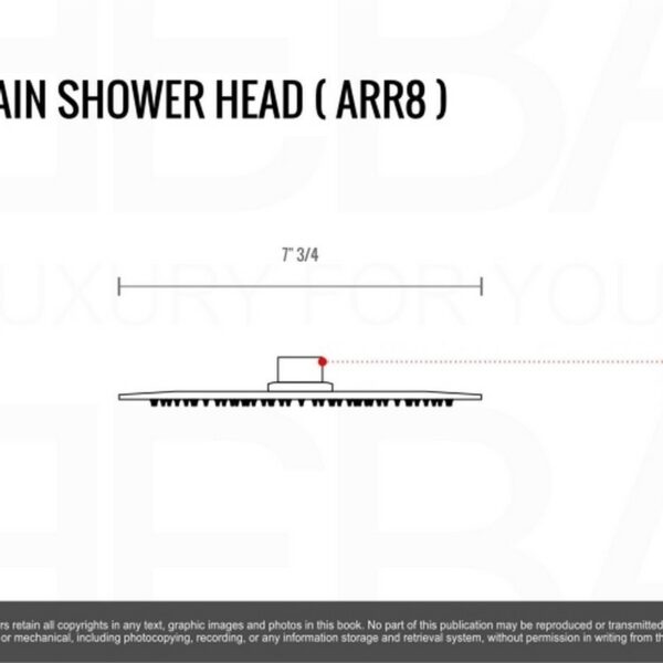 Kubebath KB RCR8HH2V Aqua Rondo Shower Set with 8 Inch Ceiling Mount Square Rain Shower and Handheld