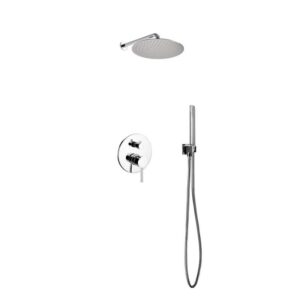 Kubebath KB RWR12HH2V Aqua Rondo Shower Set with 12 Inch Rain Shower and Handheld