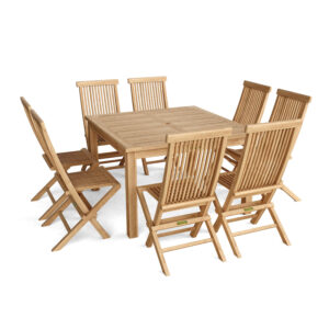 Anderson Windsor Classic Chair 9-Pieces Folding Dining Set