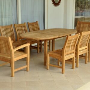 Anderson Bahama Sahara 9-Pieces 78" Oval Dining Set