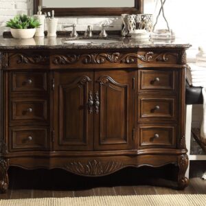 Chans Furniture CF-3882SB-TK-48 Beckham 48 Inch Brown Cherry Bathroom Sink Vanity