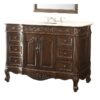 Chans Furniture CF-3882W-TK-48 48 Inch Benton Collection Classic Style Beckham Bathroom Sink Vanity in Dark Brown