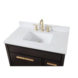 Chans Furniture TB-9838DK-V36 36 Inch Tennant Brand Modern Style Beatrice Bathroom Sink Vanity in Wenge