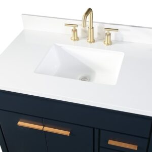 Chans Furniture TB-9888NB-V36 36 Inch Beatrice Bathroom Sink Vanity in Navy Blue