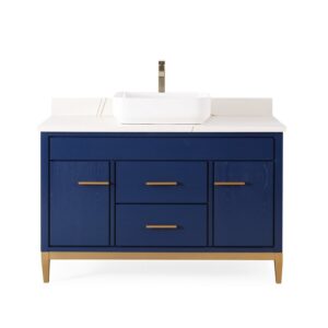 Chans Furniture TB-9948VB-48QT 48 Inches Tennant Brand Modern Style With Beatrice Vessel Single Sink Bathroom Vanity