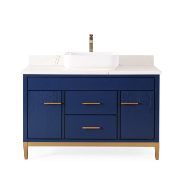 Chans Furniture TB-9948VB-48QT 48 Inches Tennant Brand Modern Style With Beatrice Vessel Single Sink Bathroom Vanity