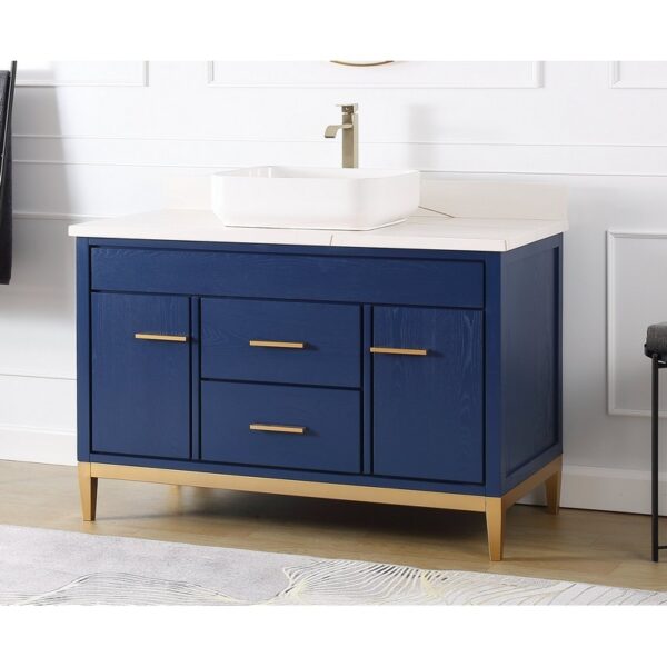 Chans Furniture TB-9948VB-48QT 48 Inches Tennant Brand Modern Style With Beatrice Vessel Single Sink Bathroom Vanity