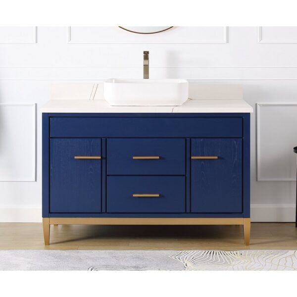 Chans Furniture TB-9948VB-48QT 48 Inches Tennant Brand Modern Style With Beatrice Vessel Single Sink Bathroom Vanity