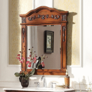 Chans Furniture MR-021TK-2836 Benson 28 Inch Brown Wall Mirror