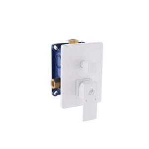 Kubebath KB ASV142 Aqua Piazza 5 1/8 Inch 2-Way Rough-In Valve with Cover Plate, Handle and Diverter