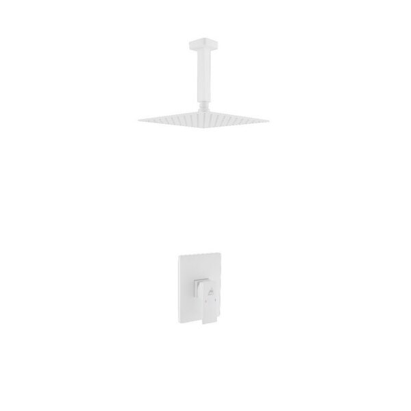 Kubebath KB CR2001V Aqua Piazza Ceiling Mount 8 Inch Rain Shower Head