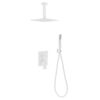 Kubebath KB CR200HH2V Aqua Piazza Shower Set with 8 Inch Ceiling Mount Square Rain Shower and Handheld