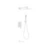 Kubebath KB WR200TFHH3V Aqua Piazza Shower Set with 8 Inch Square Rain Shower, Tub Filler and Handheld