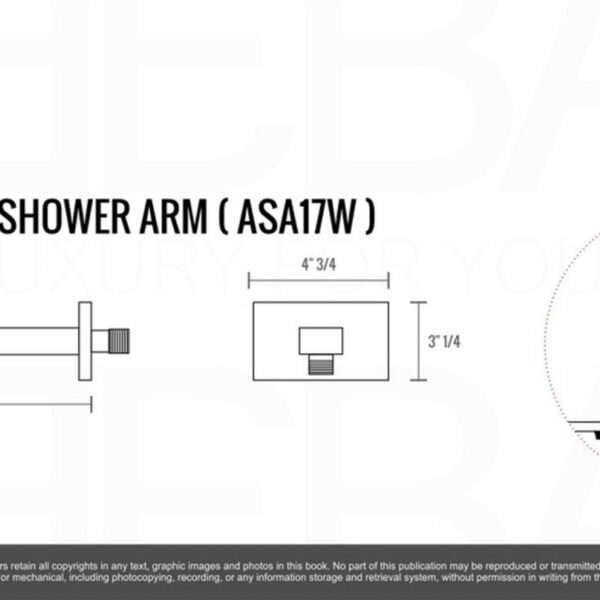 Kubebath KB WR2004JTF3V Aqua Piazza 8 Inch Rain Shower Head with Tub Filler & Massage Body Jets