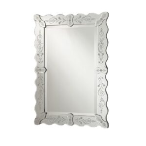 Chans Furniture YM-704-2536 Venosa 25 Inch Rectangular Framed Venetian Style Wall Mount Bathroom Vanity Mirror