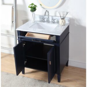 Chans Furniture ZK-1808-V30NB 30 Inch Tennant Brand Durand Navy Blue Bathroom Sink Vanity