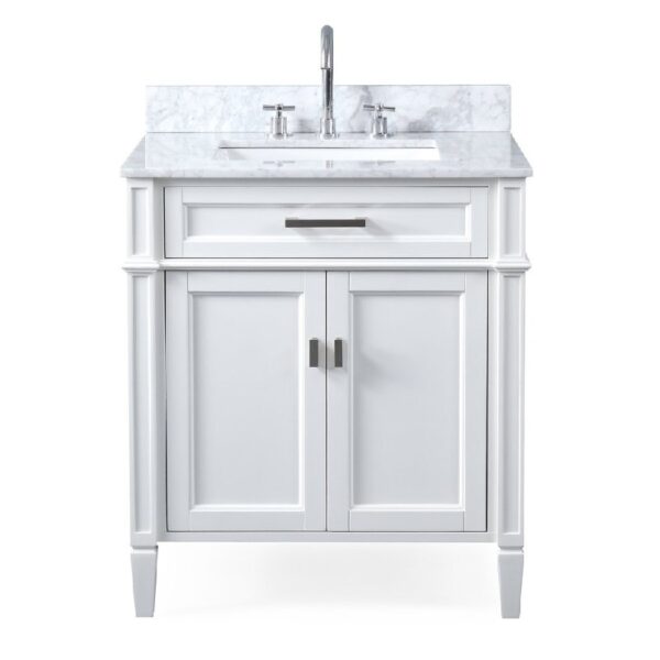 Chans Furniture ZK-1808-V30W 30 Inch Tennant Brand Durand Bathroom Vanity in White