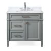 Chans Furniture ZK-1808-V36CK 30 Inch Tennant Brand Durand Bathroom Vanity in Grey