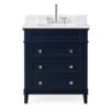 Chans Furniture ZK-1810-V30NB.QT 30 Inch Tennant Brand Felix Modern Style Navy Blue Bathroom Vanity