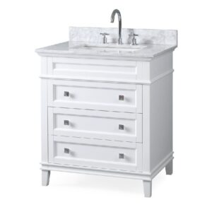 Chans Furniture ZK-1810-V30W 30 Inch Tennant Brand Felix Bathroom Vanity in White