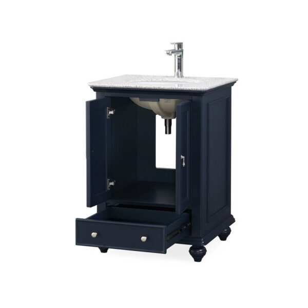 Chans Furniture ZK-9805NB 25 Inch Tennant Brand Gillian Powder Room Bathroom Sink Vanity in Navy Blue