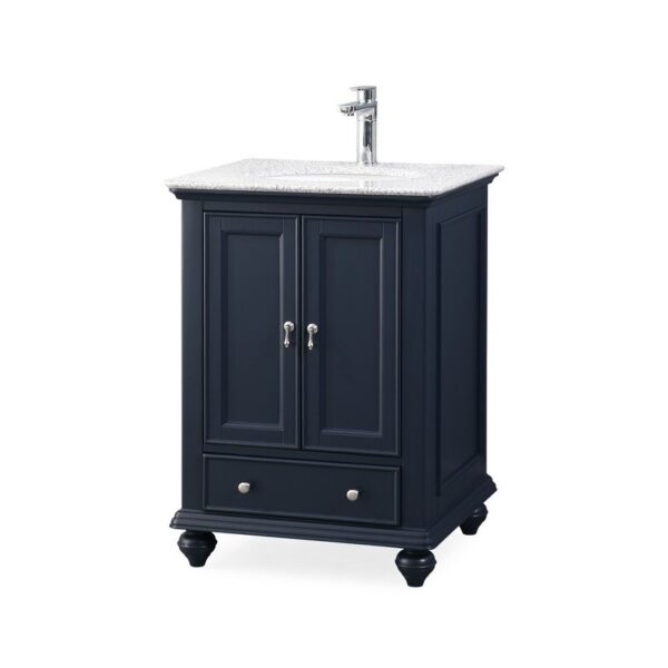 Chans Furniture ZK-9805NB 25 Inch Tennant Brand Gillian Powder Room Bathroom Sink Vanity in Navy Blue