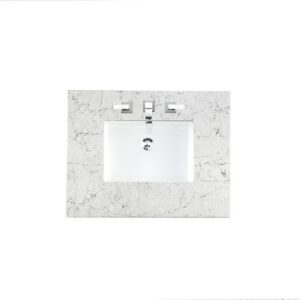 James Martin 050-S30-EJP-SNK 30 Inch Single Eternal Jasmine Pearl Quartz Top with Sink, 3 cm