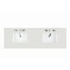 James Martin 050-S72-SNK 72 Inch Rectangular 8 Inch Widespread Porcelain Undermount Bathroom Sink