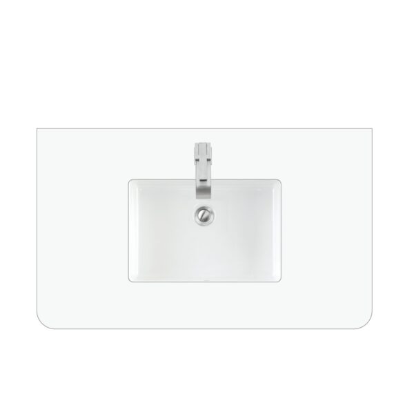 James Martin 060-S36RC-SNK 36 Inch Rectangular Single Hole Porcelain Undermount Bathroom Sink