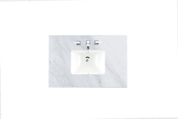 James Martin 090-S36-CAR-SNK 36 Inch Single Carrara White Top with Sink, 3 cm