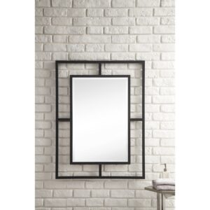 James Martin 105-M30-MBK Boston 30 Inch Rectangular Mirror in Matte Black