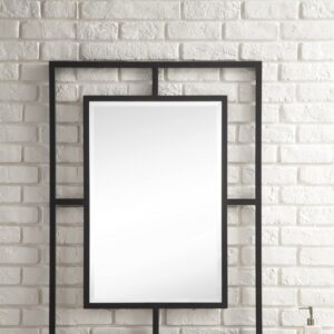 James Martin 105-M30-MBK Boston 30 Inch Rectangular Mirror in Matte Black