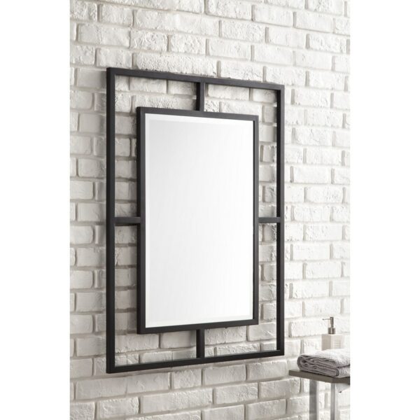 James Martin 105-M30-MBK Boston 30 Inch Rectangular Mirror in Matte Black