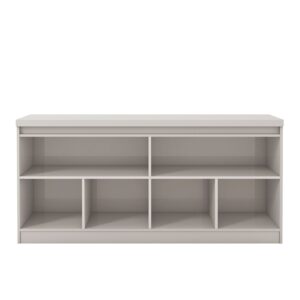 Manhattan Comfort Viennese 62.99 in. 6-Shelf Buffet Cabinet with Mirrors in Off White