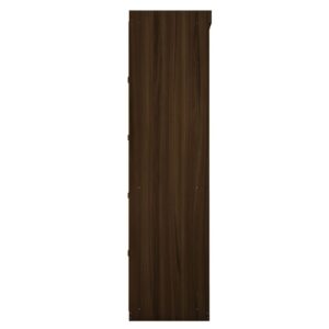 Manhattan Comfort Mulberry 2.0 Sectional Modern Armoire Wardrobe Closet with 2 Drawers in Brown