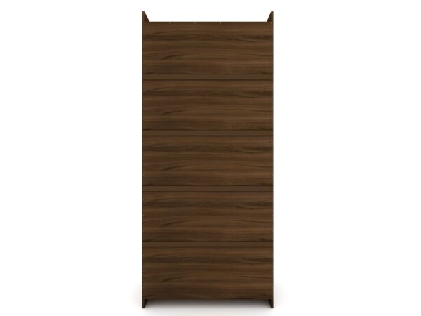 Manhattan Comfort Mulberry 2.0 Sectional Modern Armoire Wardrobe Closet with 2 Drawers in Brown