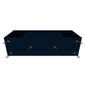 Manhattan Comfort Rockefeller 62.99 TV Stand with Metal Legs and 2 Drawers in Tatiana Midnight Blue