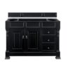 James Martin 147-114-5236-3CAR Brookfield 48 Inch Antique Black Single Vanity with Drawers with 3 cm Carrara Marble Top