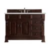 James Martin 147-114-5266-3ENC Brookfield 48 Inch Single Vanity Cabinet with Ethereal Noctis Quartz Top - Burnished Mahogany