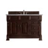 James Martin 147-114-5266-3ESR Brookfield 48 Inch Burnished Mahogany Single Vanity with 3 CM Eternal Serena Quartz Top