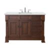 James Martin 147-114-5286-3ENC Brookfield 48 Inch Single Vanity Cabinet with Ethereal Noctis Quartz Top - Warm Cherry