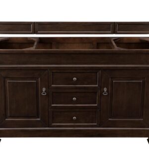 James Martin 147-114-5361-3GEX Brookfield 60 Inch Burnished Mahogany Single Vanity with 3 cm Grey Expo Quartz Top with Sink