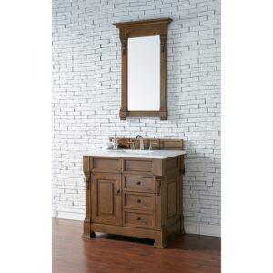 James Martin 147-114-55-3WZ Brookfield 36 Inch Single Vanity with 3cm White Zeus Quartz Top