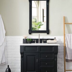 James Martin 147-114-5536 Brookfield 36 Inch Antique Black Single Vanity with Drawers