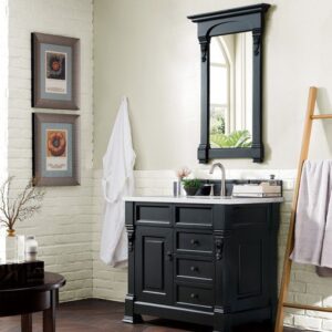 James Martin 147-114-5536 Brookfield 36 Inch Antique Black Single Vanity with Drawers